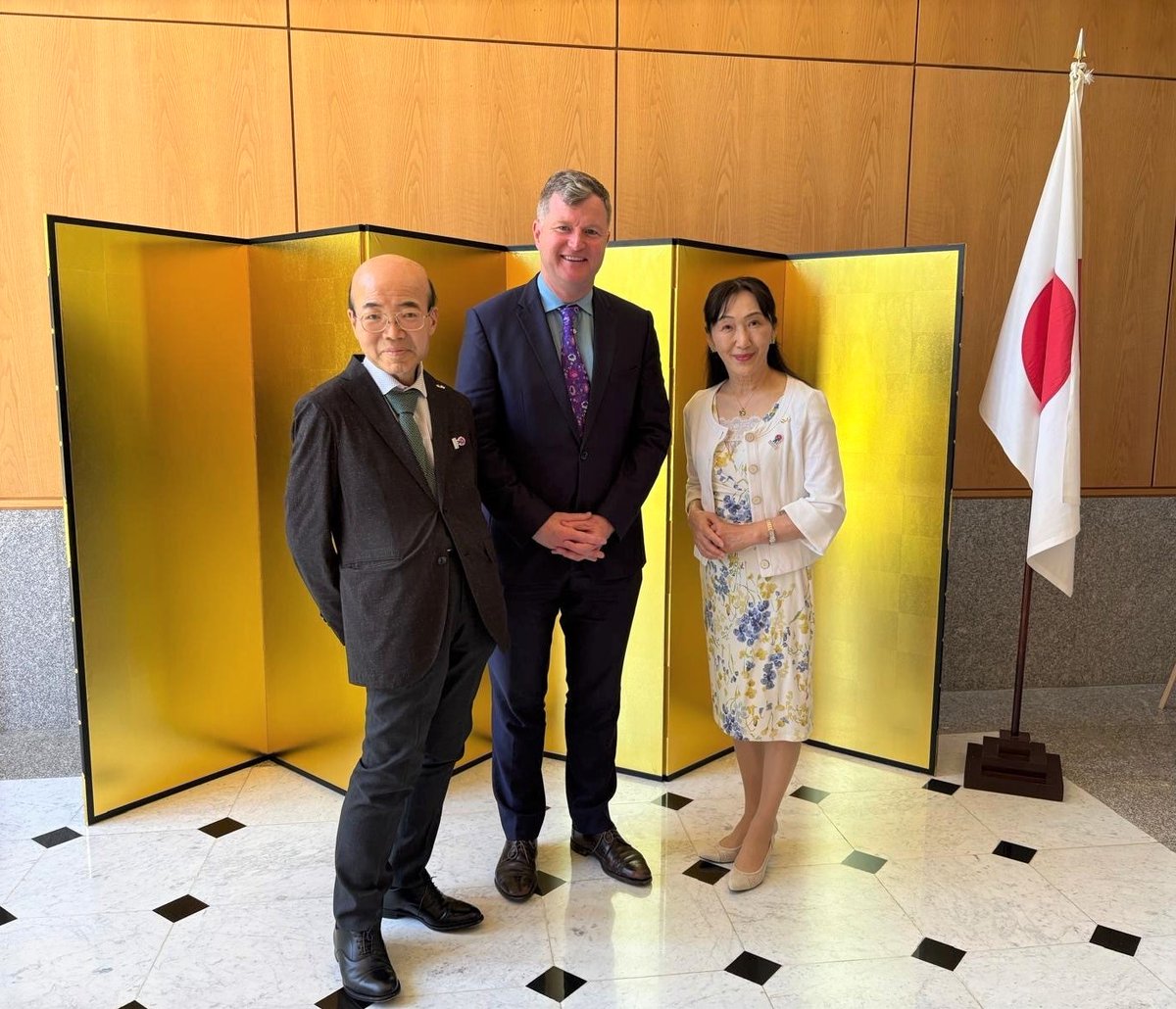 Embassy of Japan in Ireland (@jpninirl) on Twitter photo Yesterday Ambassador Shimada and his wife Kaoru welcomed Mr Malcolm Byrne TD to their residence. They had enjoyable conversations about education, Irish and Japanese culture, and opportunities for exchange and cooperation between our two countries. 🇯🇵🤝🇮🇪 <a href="/malcolmbyrne/">Malcolm Byrne 🇮🇪 🇪🇺 🇺🇦</a> Yesterday Ambassador Shimada and his wife Kaoru welcomed Mr Malcolm Byrne TD to their residence. They had enjoyable conversations about education, Irish and Japanese culture, and opportunities for exchange and cooperation between our two countries. 🇯🇵🤝🇮🇪 <a href="/malcolmbyrne/">Malcolm Byrne 🇮🇪 🇪🇺 🇺🇦</a>