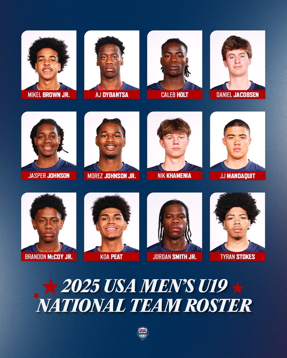 BREAKING: The USA squad for the 2025 FIBA U19 World Cup has been announced!

The roster includes 12 elite players from the classes of 2024-2026.

Any notable omissions? 🤔