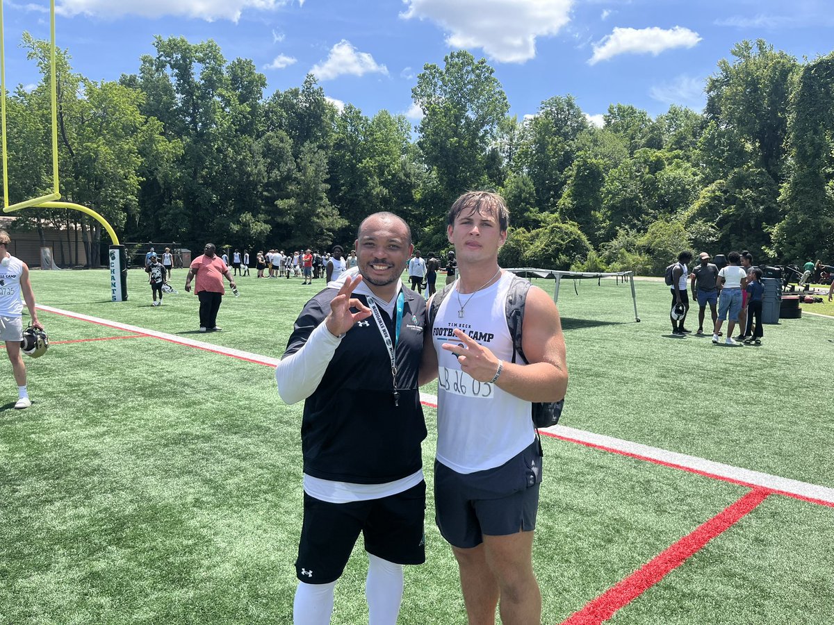 KruCasey1's tweet image. Thankful for the opportunity to come out and compete today at Costal Carolina’s prospect camp!! Thank you @CoachCarter_CCU @CoachParkerCCU for all learning points and coaching today!