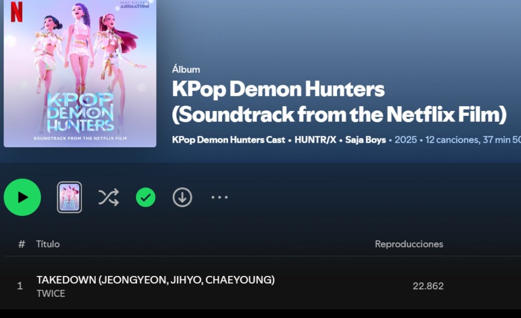 🚨 TAKEDOWN ( JEONGYEON, JIHYO &amp; CHAEYOUNG) debuts with 22,862** streams on Spotify 

🔗 Playlist focus: open.spotify.com/playlist/31tS5…

* 9 hours of counting &amp; NOT AVAILABLE in many countries

#TWICE