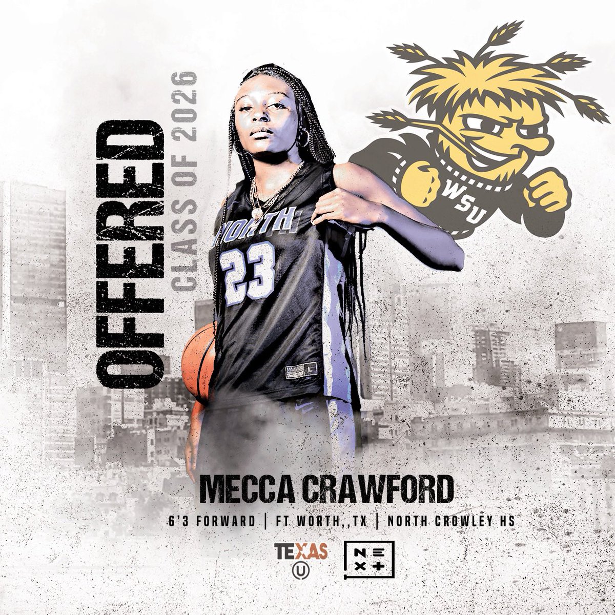 Texas U (@txubasketball) on Twitter photo Congrats to our <a href="/crawford_mecca/">Mecca Crawford</a> on her recent offer from <a href="/terrynooner/">Terry Nooner Jr.</a> and <a href="/GoShockersWBB/">Wichita State Women’s Basketball</a> ‼️ Fully expecting a huge July to come on the <a href="/UANextGHoops/">Girls UAA</a>.. Your <a href="/TXUBasketball/">Texas U</a> fam sees you..
#TXUFam🖤🧡 Congrats to our <a href="/crawford_mecca/">Mecca Crawford</a> on her recent offer from <a href="/terrynooner/">Terry Nooner Jr.</a> and <a href="/GoShockersWBB/">Wichita State Women’s Basketball</a> ‼️ Fully expecting a huge July to come on the <a href="/UANextGHoops/">Girls UAA</a>.. Your <a href="/TXUBasketball/">Texas U</a> fam sees you..
#TXUFam🖤🧡