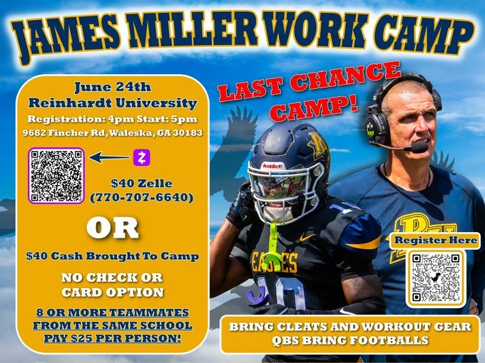 Camden Buccelli (@camdenbuccelli) on Twitter photo Thanks Coach Armstrong <a href="/robarmstrong41/">Rob Armstrong</a> for the invite to the James Miller Work Camp <a href="/ReinhardtFB/">Reinhardt Football</a>. It would be great to play some football in Georgia!
<a href="/ConiferFootball/">Conifer Lobos Football</a>
<a href="/MatthewSteinfe2/">Matthew Steinfeldt</a>
@ton Thanks Coach Armstrong <a href="/robarmstrong41/">Rob Armstrong</a> for the invite to the James Miller Work Camp <a href="/ReinhardtFB/">Reinhardt Football</a>. It would be great to play some football in Georgia!
<a href="/ConiferFootball/">Conifer Lobos Football</a>
<a href="/MatthewSteinfe2/">Matthew Steinfeldt</a>
@ton