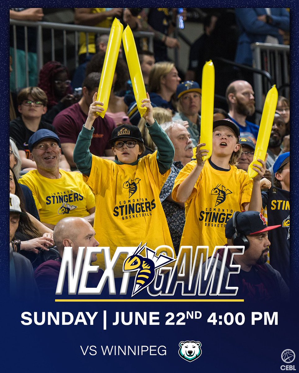 Next up: Stingers vs. Winnipeg — this Sunday at 4 PM at the Edmonton Expo Centre Arena!

PLUS, we induct Brody Clarke into the Stingers Ring of Honour.

Don’t miss out on the action! Get your 🎟️ now!