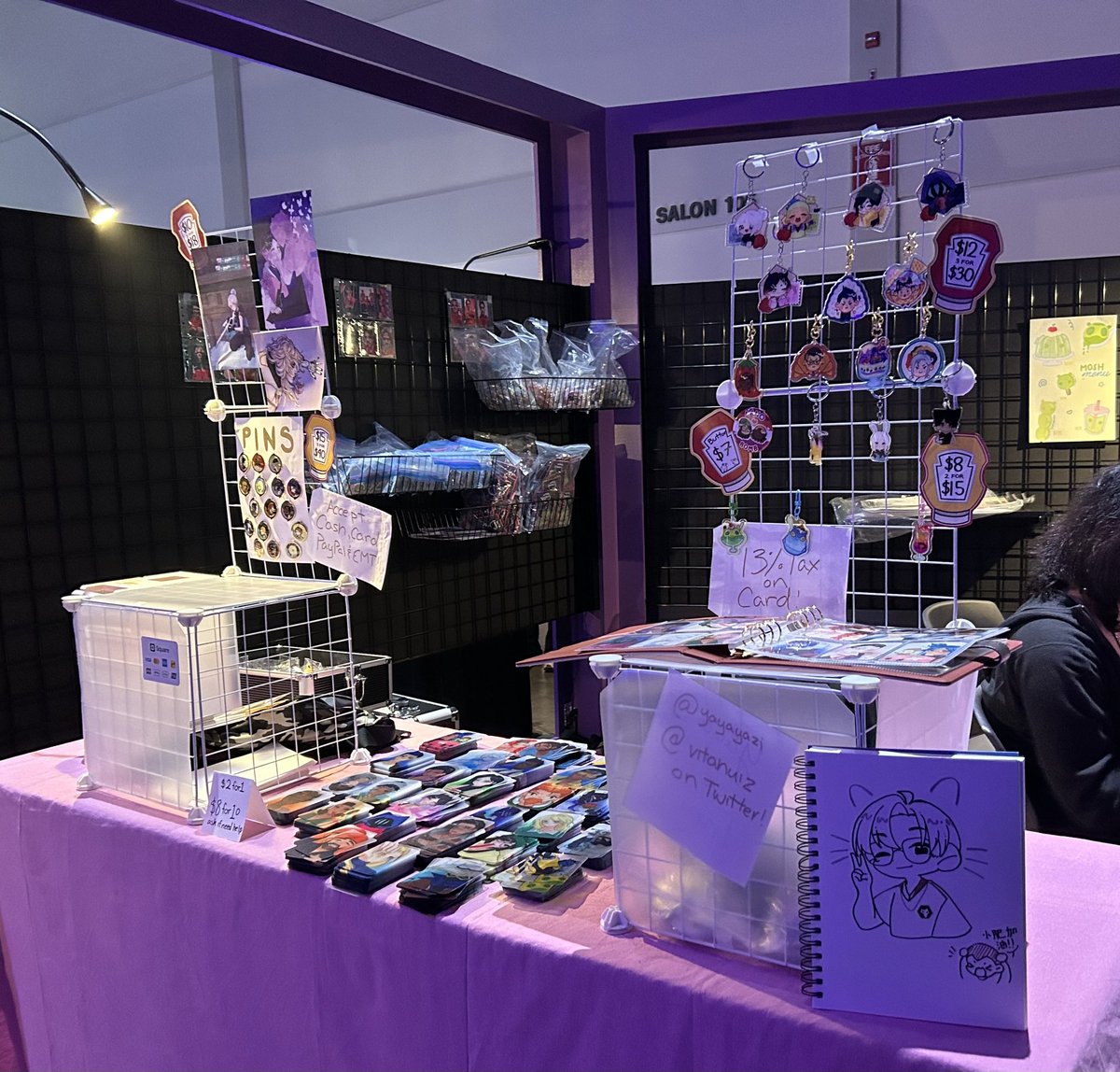 Yayayazii's tweet image. Last day at vct Toronto artist alley!