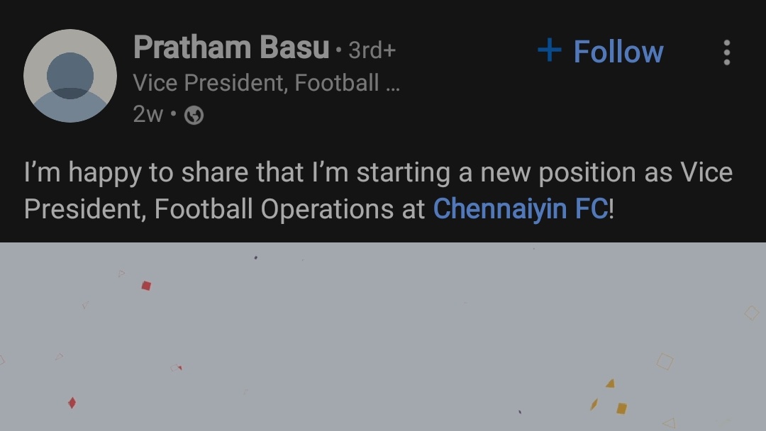 Everyday I’m slowly losing interest in Chennaiyin 

Bye bye Connor Shields