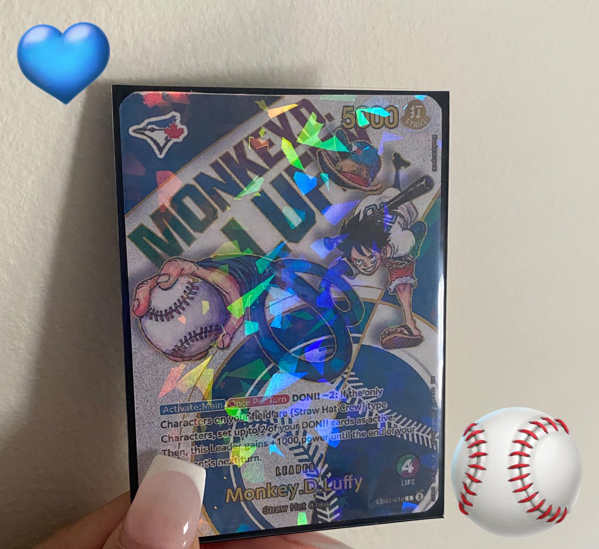 ⚾️Baseball Luffy Giveaway⚾️

to enter 
🐦follow
🐦repost
🐦tag someone

1 winner will win the Toronto Blue Jays custom card

contest ends June 29 2025 @ 12:30pm (global entry 🌎) 
good luck