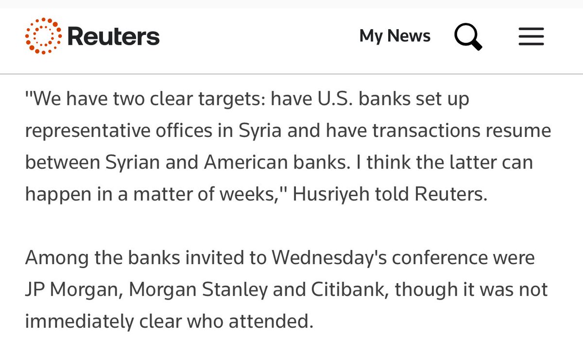 Now that a former leader of ISIS and Al Qaeda has taken power in Syria - one who’s willing to sell off the remains of the country’s economy to the highest bidder - the Western controlled financial system has re-established SWIFT transactions