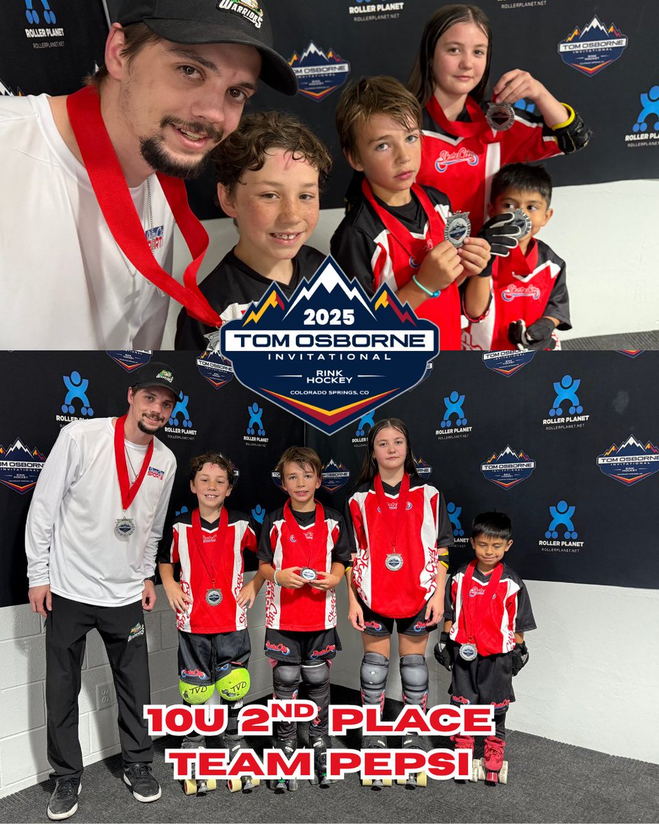 RollerPlanet1's tweet photo. Your 10U Division Finalists for the 2025 Tom Osborne Invitational Rink Hockey Tournament!!! 

Champions - Bedford Bandits
2nd Place - Team Pepsi

Congrats to all the finalsts. Great work! Rewatch the game on our YouTube channel!

#RollerSports #RinkHockey #Roller Planet https://t.co/LsLnz3jD0M