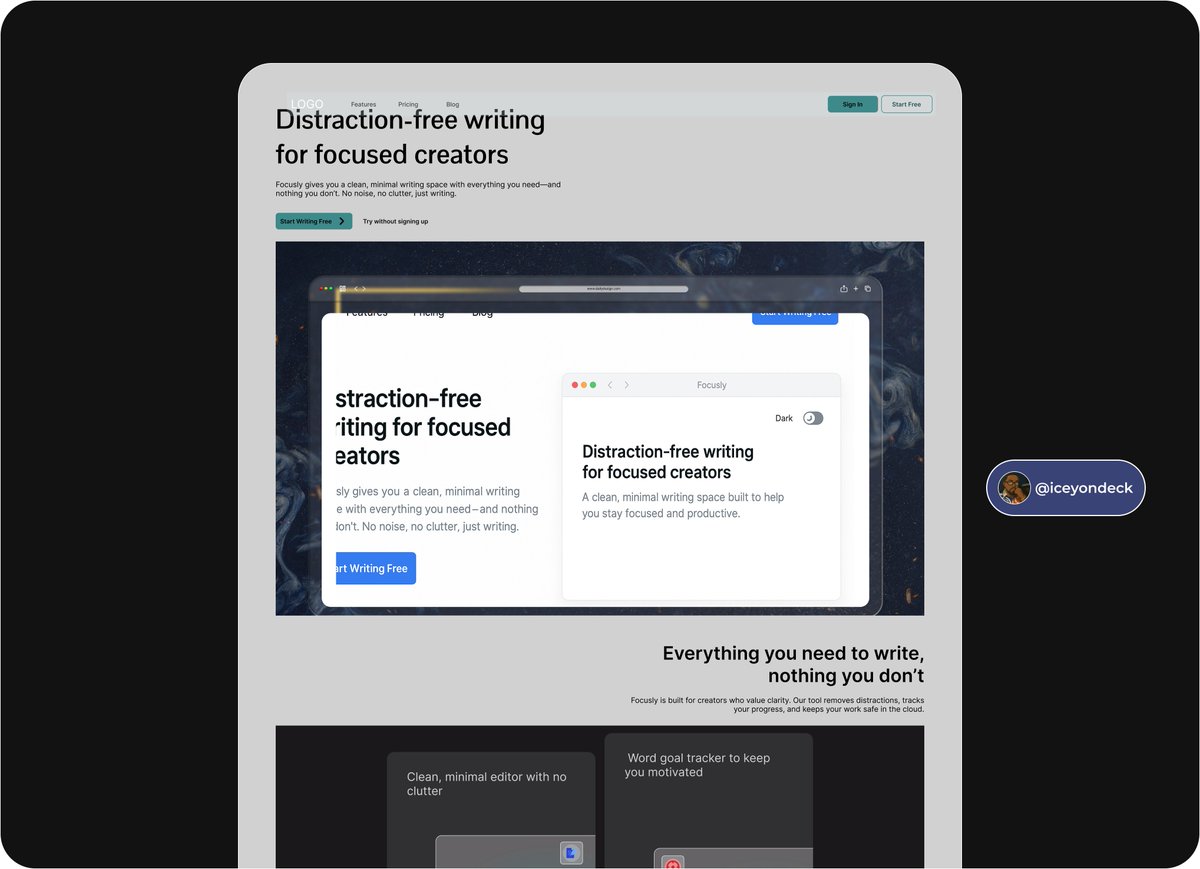 Iceyondeck's tweet image. Peek from a SaaS Website #webuiux

is there an idea you have in mind, let&apos;s make it happen @Iceyondeck 

#mockup #uiux #startup #writting #campaign #SaaS #websitedesign #uidesign #web