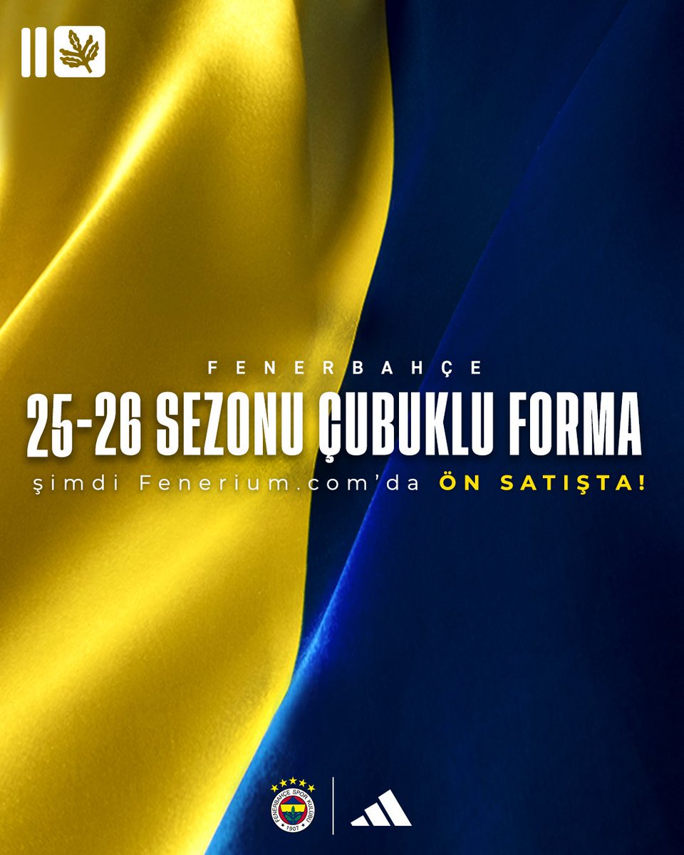 fenerium's tweet photo. Fenerbahçemizin 2025/26 Sezonu Çubuklu Forması İlk Sende Olsun! 🟡🔵

Yeni sezon formasını, özel olarak tasarlanmış ücretsiz kutusuyla birlikte alabilmek için https://t.co/mPAC4eCHVb adresini ziyaret et, siparişini oluştur!

Ön siparişlerde, teslimat adresi İstanbul olanlara 2 Temmuz 2025 tarihinde 09.00–21.00 saatleri arasında ücretsiz kurye ile teslimat yapılacaktır.

Not: Silivri, Adalar ve Şile ilçeleri teslimat kapsamına dahil değildir.

🔗: https://t.co/tu9TuyG13Q