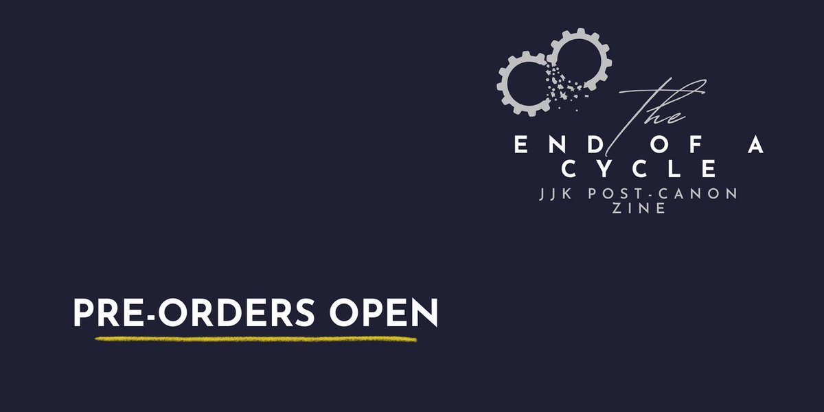 PRE-ORDERS ARE OFFICIALLY OPEN!!

we have a digital bundle, a physical zine, a half/flat bundle, a full bundle, and a merch-only bundle for you all to choose from <3 please support our cause by buying a little something! thank you all :DD

jjkpostcanonzine.bigcartel.com