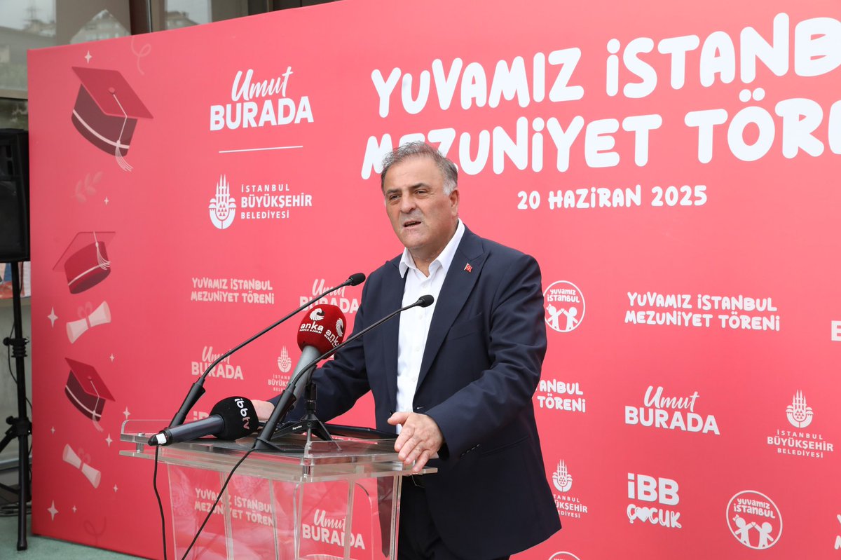Gaziosmanpaşa Mevlânâ Mahallesi’nde bulunan İBB Yuvam İstanbul Çocuk Etkinlik Merkezi’nin ilk mezuniyet heyecanını Belediye Başkan Vekilimiz Nuri Aslan’ın katılımıyla yaşadık. Gözlerindeki umutla geleceğe yürüyen minik yavrularımıza hayat boyu başarı ve mutluluk diliyoruz.
