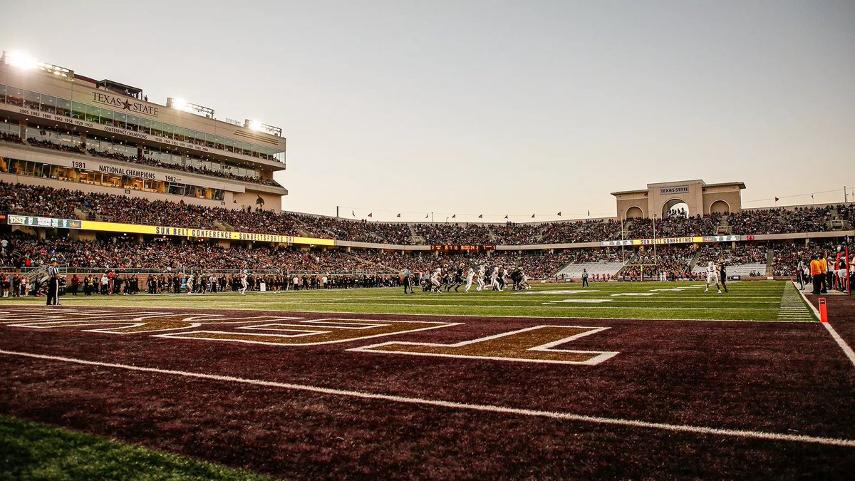 Isayah56's tweet image. I will be at the @TXSTATEFOOTBALL camp this evening. Thank you @coach_tsmith17  for the camp invite. @TrustMyEyesO @CoachShoeOL @andrewcobus @dru_sawyer @CoachHarris_LR @CoachWardell