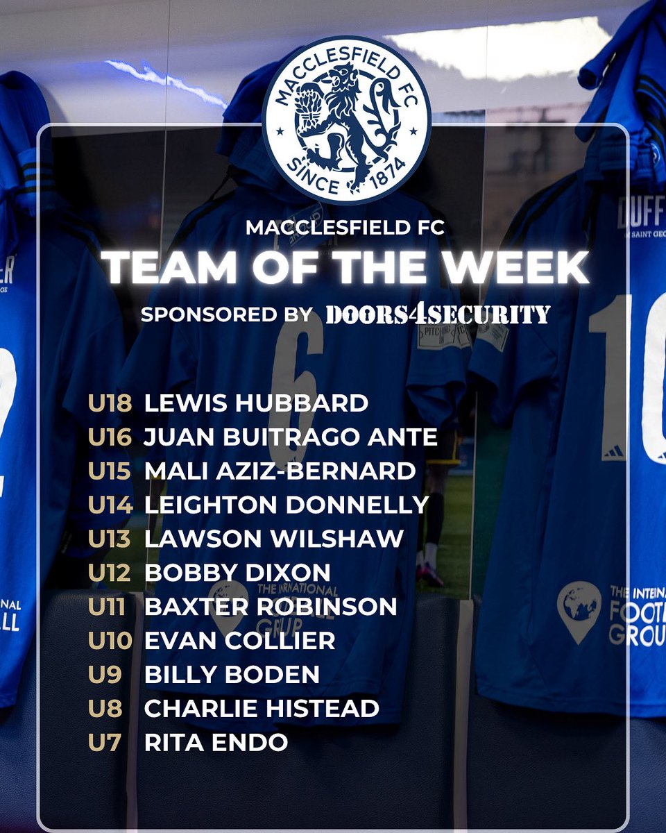 𝑴𝑨𝑪𝑪𝑳𝑬𝑺𝑭𝑰𝑬𝑳𝑫 𝑭𝑪 𝑻𝑬𝑨𝑴 𝑶𝑭 𝑻𝑯𝑬 𝑾𝑬𝑬𝑲 👏

Proudly sponsored by Doors4Security Steel Doors Manufacturer 🏆