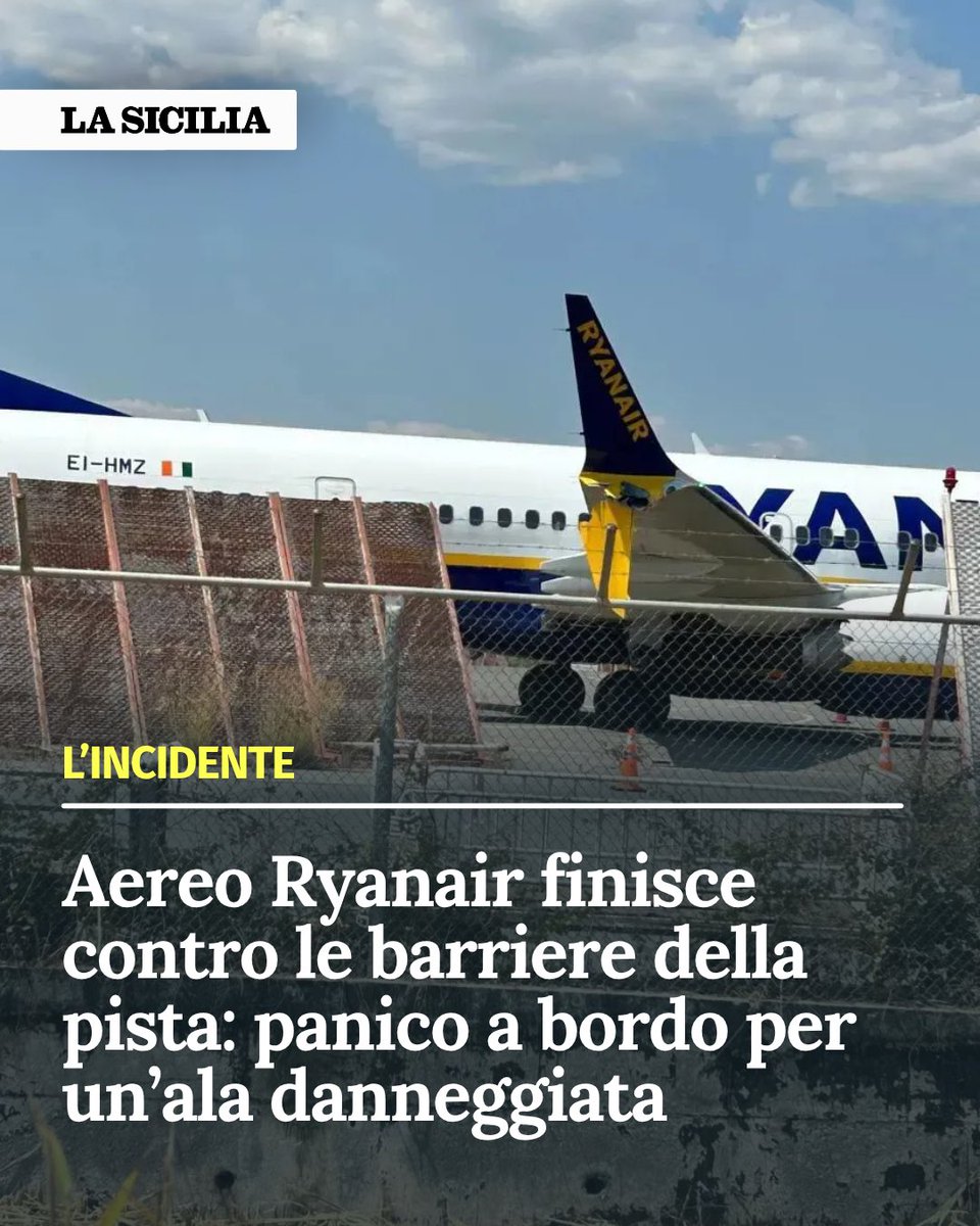 Aereo Ryanair finisce contro le barriere della pista: panico a bordo per un’ala danneggiata

Problemi in fase di atterraggio nell’aeroporto greco di Kalamata

lasicilia.it/mondo-2/aereo-…