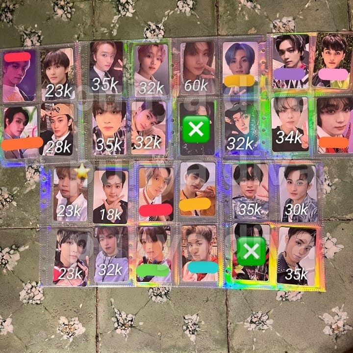 ddowoonnn's tweet photo. ✧･ﾟ: *✧･ﾟ:* WTS PC NCT ✧･ﾟ: *✧･ﾟ:*

• dom: smg, jateng
• co oren, keep event with DP‼️
• incl packing
• selain bundle dan set minimal take 2pc‼️
• ⭐= slight
• condi by dm

t. wts wtb nct dream 127 mark haechan jungwoo dilan istj bto dreamscape trading card sg24 https://t.co/YxSRq1dYSC