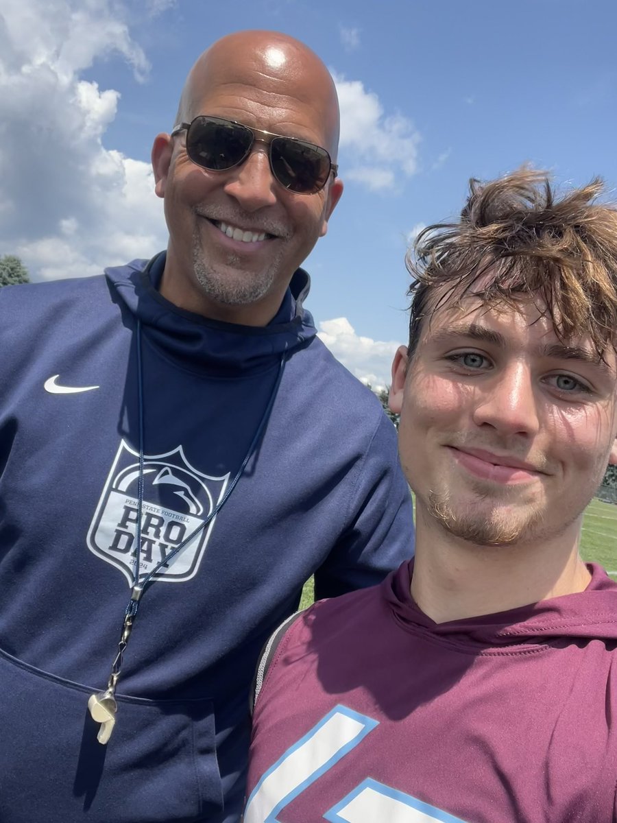 Was at a 7 on 7 at Penn state and ran into <a href="/coachjfranklin/">James Franklin</a>