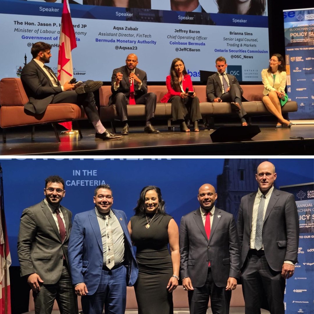 Minister of Economy and Labour, the Hon. Jason Hayward, JP, MP, joined global leaders at the Canadian Blockchain Consortium Policy Summit.

He highlighted Bermuda’s regulatory leadership and commitment to responsible innovation, showcasing the island as a trusted jurisdiction for