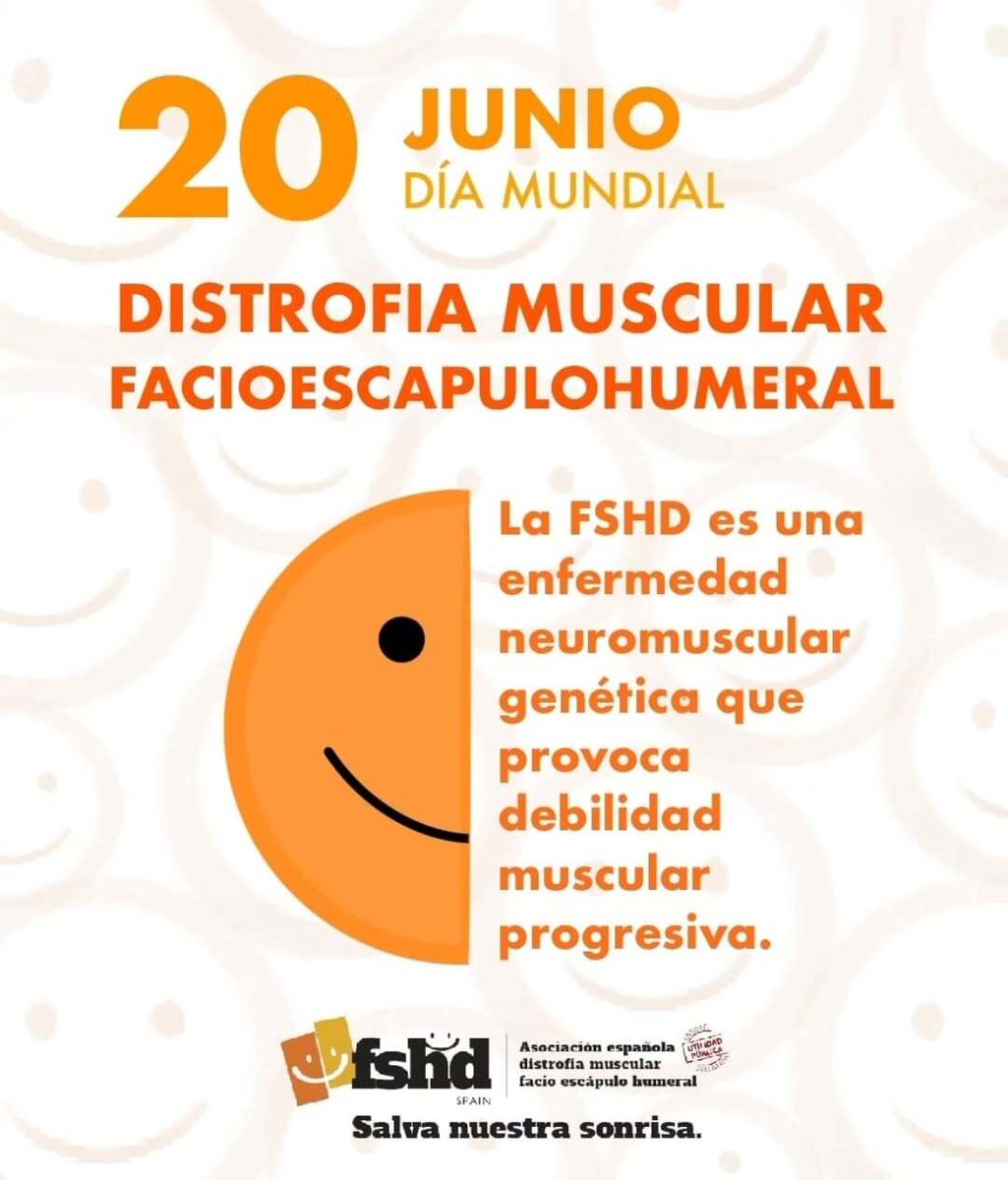 🧡 Avui és el Dia Mundial de la Distròfia Muscular Facioescapulohumeral (#FSHD). 

📢 Visibilitat, recerca i suport per a les persones que hi conviuen i per les famílies.

💬 Cal més sensibilització i més recursos per fer front a les malalties minoritàries.