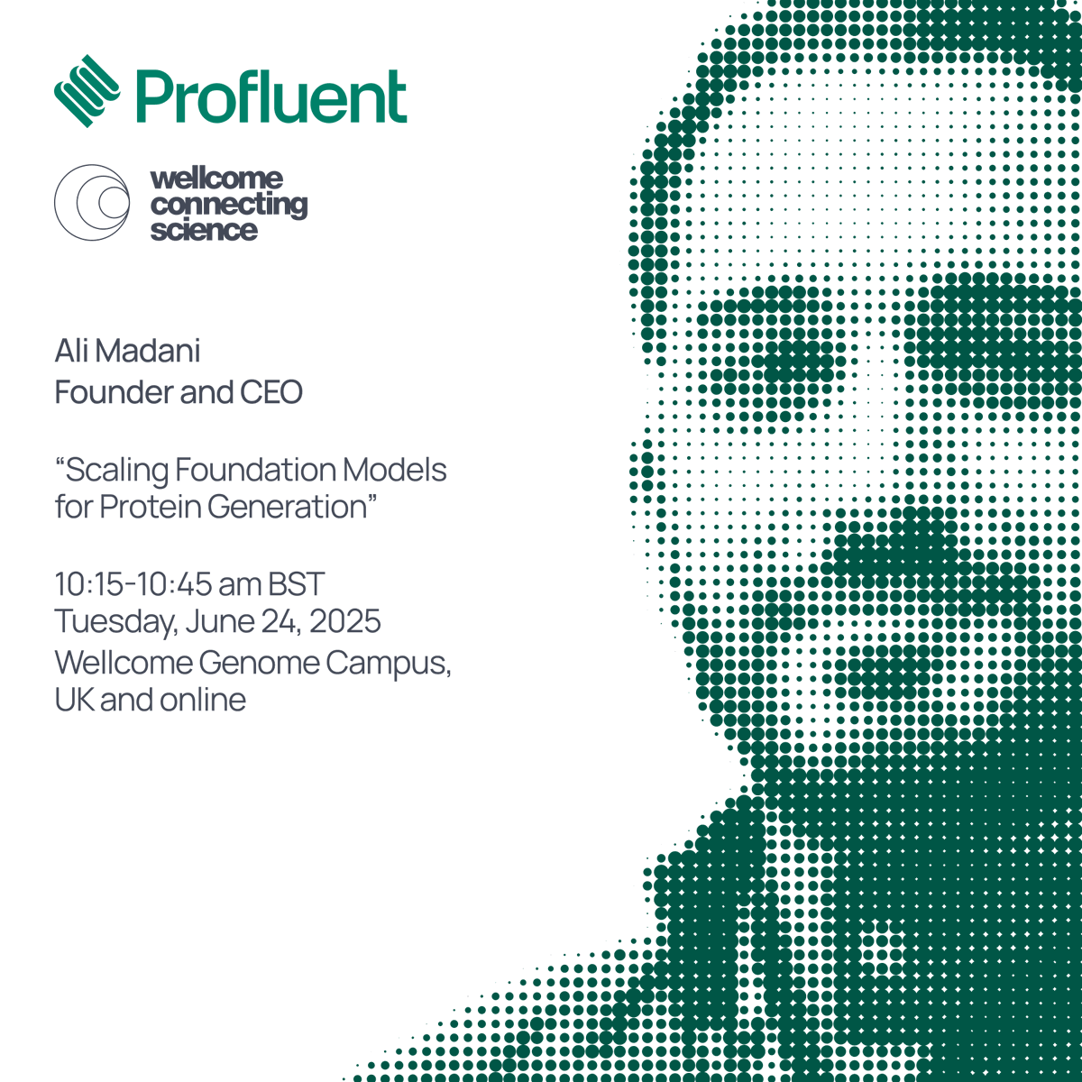 ProfluentBio's tweet image. Next week @thisismadani joins #AIxBio25, hosted by @ConnectingSci @eventsWCS, to explore scaling benefits in protein design in his talk, “Scaling Foundation Models for Protein Generation.”
Learn more: bit.ly/4gh164E
