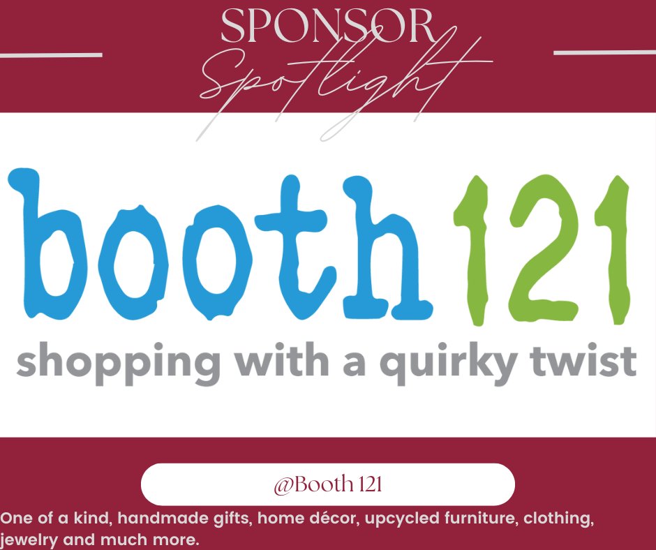Thank you Booth 121 for sponsoring our event next Friday!