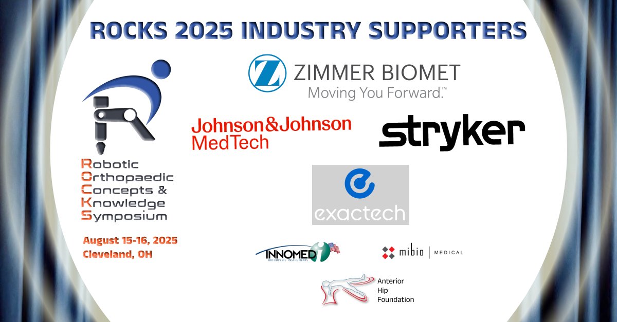 Elevate your presence at #ROCKS2025! Join our top sponsors in showcasing your latest robotic and associated orthopaedic technologies through in-booth demonstration, hands-on bioskills training labs &amp; interactive roundtables.

Reserve a spot today!
ccimeetings.com/rocks-exhibitor
