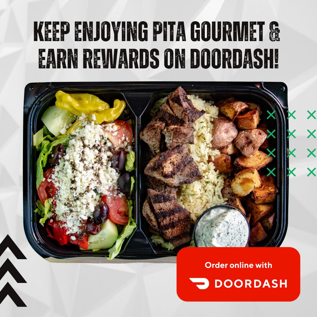 eatpitagourmet's tweet image. Keep enjoying Pita Gourmet and earn rewards on DoorDash! 🥙✨ Spend $100 on your faves and get a $9 reward for your next order. Start accumulating now! 👉 order.online/business/pita-… 

*Terms apply.*  

#PitaGourmet #DoorDashRewards #EarnRewards #DineAndEarn