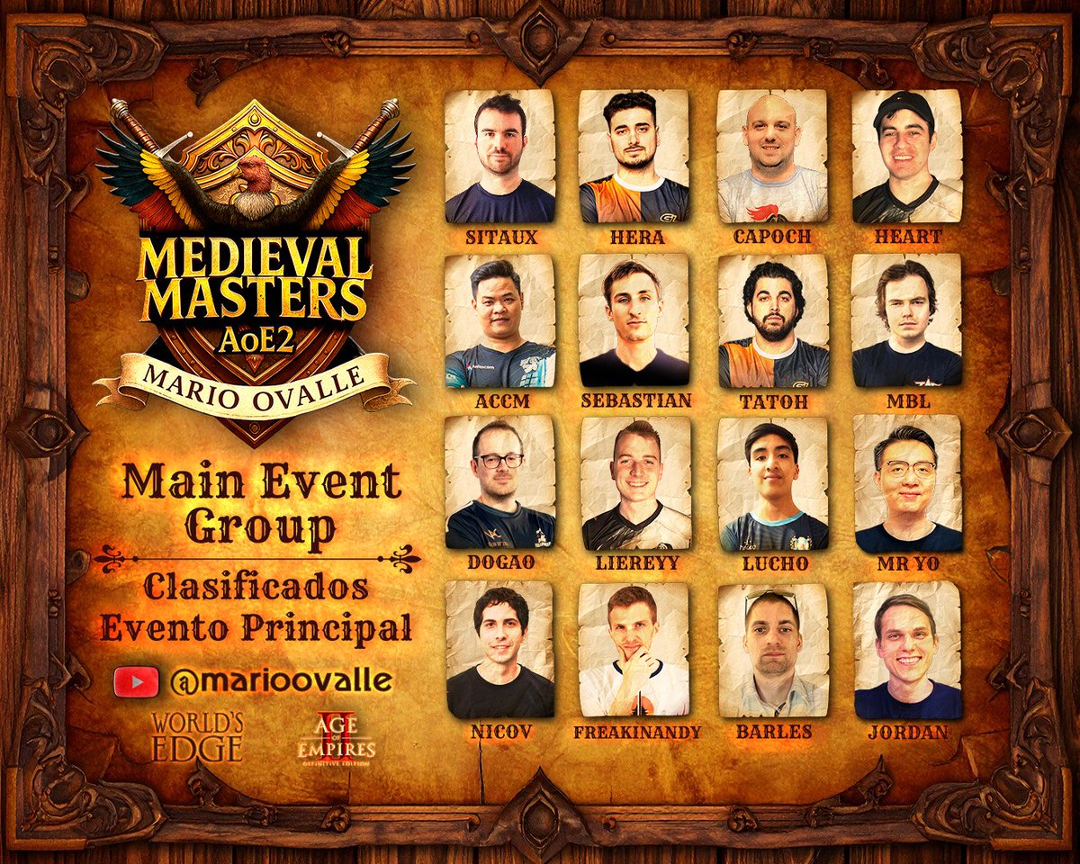 Se viene el evento principal 🤩🤩. Acá los 16 participantes