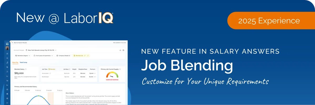 🚀 Job Blending is LIVE in LaborIQ Salary Answers!

Say goodbye to complex spreadsheets and compensation guesswork. Now you can:

✅ Blend up to 3 jobs for unique roles ✅ Set custom weights for accurate pay calculations
✅ Tailor responsibilities &amp; skills ✅ Create perfect job