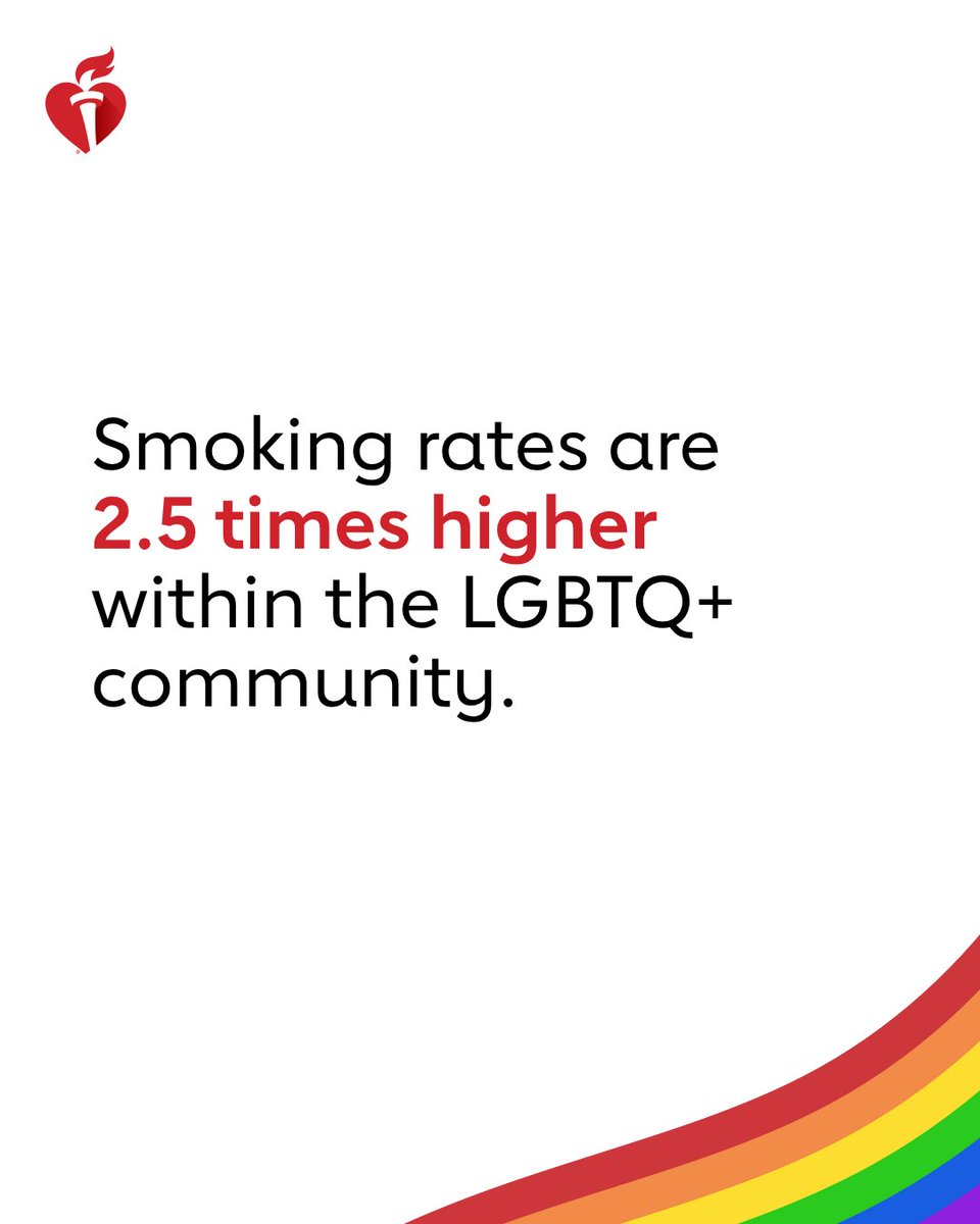 Everyone deserves a healthy life. LGBTQ+ communities face unique stressors, but care, connection &amp; support can protect the heart. 

#PrideMonth