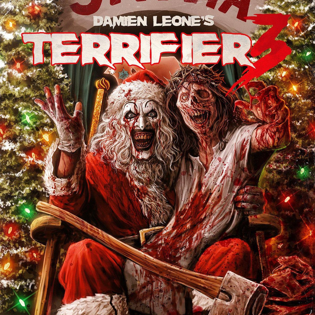 NeonKnight_1's tweet image. &quot;Terrifier 3&quot; is one for the books , Going to be a regular watch during Horror Christmas .This is the rawest and grittiest of the series , Art the clown isn&apos;t messing around. it just has this dark middle finger to the cutesy mainstream and covers it all in blood . #Terrifier3