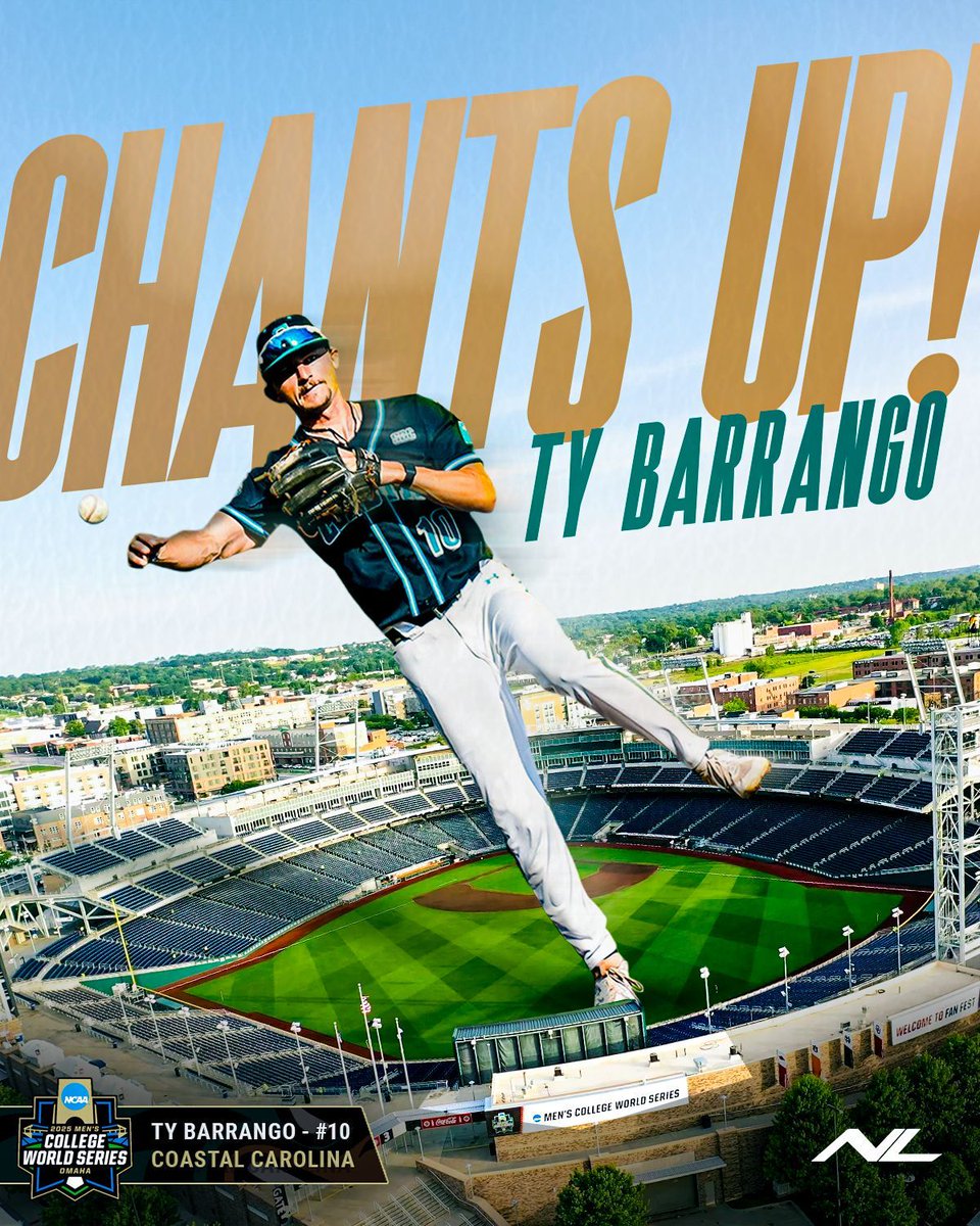Wishing the best of luck to Next Level alum, Ty Barrango, and the Coastal Carolina baseball team as they take on the College World Series! ⚾🏆 The first game of the championship series begins tomorrow at 6 PM CST. We're rooting for you!🔥📣
