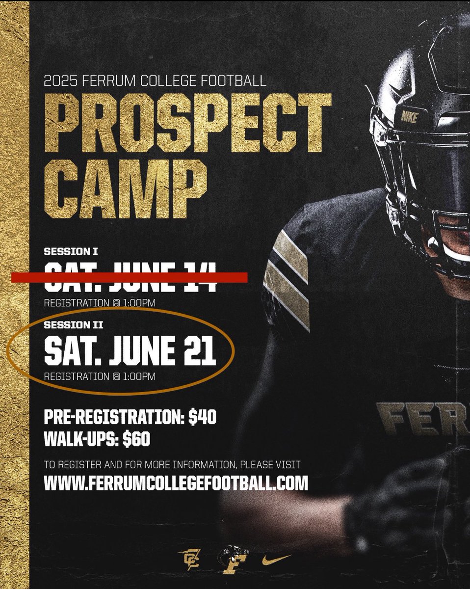 ZeQuon Williams (@zequon_w) on Twitter photo I will be at Ferrum tomorrow for their prospect camp. LET’S WORK‼️🎩
<a href="/FerrumFootball/">Ferrum Football</a> <a href="/coach_ksherman/">Kevin Sherman</a> <a href="/CoachJeffGerzog/">Jeff Gerzog</a> <a href="/Coach_lrob/">Lawrence Robinson</a> <a href="/coachsmith1507/">Jake Smith</a> <a href="/JHHSFootball/">Handley Football</a> I will be at Ferrum tomorrow for their prospect camp. LET’S WORK‼️🎩
<a href="/FerrumFootball/">Ferrum Football</a> <a href="/coach_ksherman/">Kevin Sherman</a> <a href="/CoachJeffGerzog/">Jeff Gerzog</a> <a href="/Coach_lrob/">Lawrence Robinson</a> <a href="/coachsmith1507/">Jake Smith</a> <a href="/JHHSFootball/">Handley Football</a>