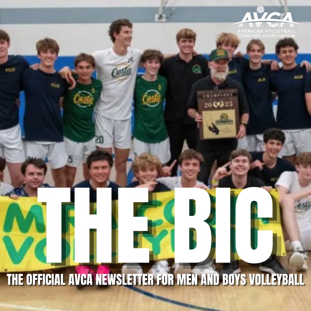 Check out the latest edition of “The BIC” featuring:
  &gt;&gt;Mira Costa is the 2025 boys HS national champion
  &gt;&gt;First Point merges with USAV Foundation
  &gt;&gt;Boys state titles determined across the country
  &gt;&gt;And more!
Newsletter: avca.org/blog/the-bic-m…
#WeAreAVCA #NCAAMVB #NAIAMVB