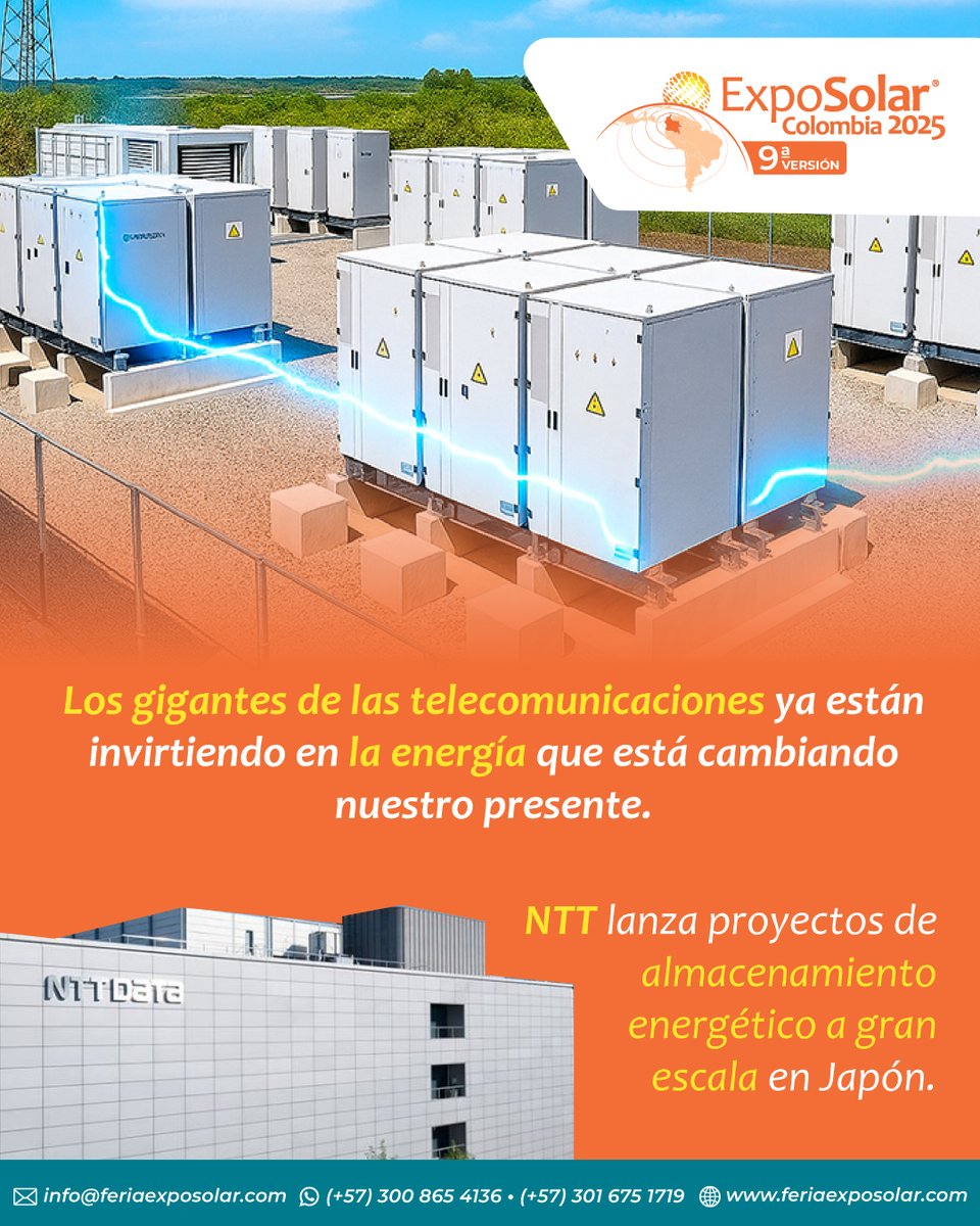🔋 Gigantes tech apuestan por el almacenamiento energético: Japón a la vanguardia.

NTT lanza división BESS y ya opera 3 proyectos (15,3 MWh). ¿Seguirá LatAm este camino? 🌎

📄 Lee el artículo completo: b0l.482.myftpupload.com/download/16410/

#TransiciónEnergética #BESS #EnergíaRenovable #NTT