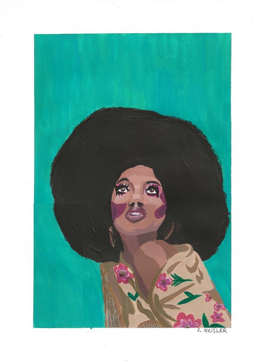 sneislerarts's tweet photo. Lashes like daggers. Eyes to the sky.
A tribute to Diana Ross in technicolor.
Acrylic + watercolor on paper, 11x15”

#DianaRoss #MixedMediaArt #PopPortraiture #BlackIcons #ArtistOnX https://t.co/4OrWwMkPQG