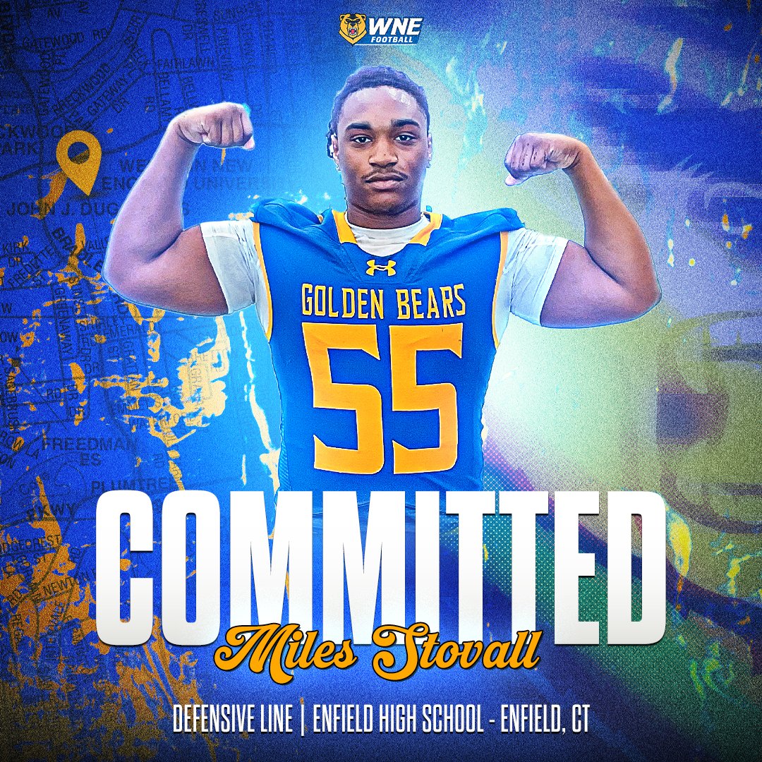 WNEFB's tweet image. Golden Bear Football Family, Welcome Miles Stovall!

🏫Enfield High School (Enfield, CT)
🏈DL
📏6&apos;2
⚖️265
🏅All-League, All-Conference, All-Western MA

#AlwaysOn

🎨@colby_graphics