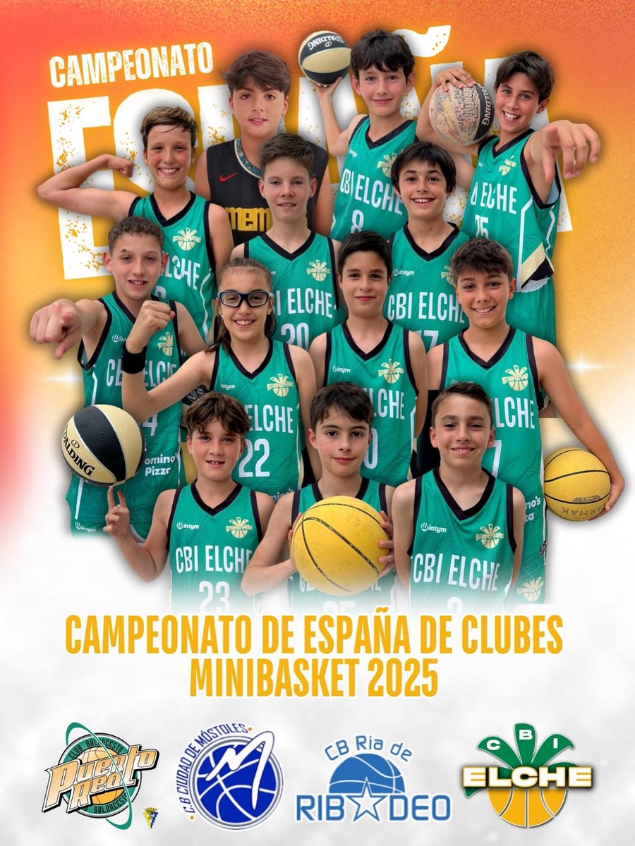 🏀 ¡Nuestros Alevines ya tienen rivales en el Campeonato de España de Clubes de Minibasket!

Del 22 al 28 de junio, nuestros peques viajarán hasta Córdoba para representar al CBI Elche en una de las citas más especiales del año. 💚