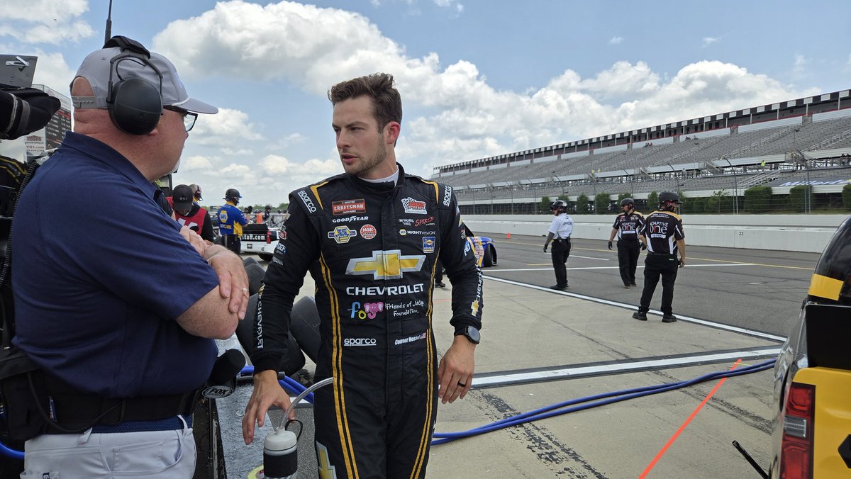 Bill McAnally Racing (@bmr_nascar) on Twitter photo .<a href="/connormosack/">Connor Mosack</a> sets the pace in Group 1 of practice with a 54.59 second lap.
2. <a href="/DanielHemric/">Daniel Hemric</a> - 54.78
3. <a href="/TylerAnkrum/">Tyler Ankrum</a> - 55.06
5. <a href="/DriverJackWood/">Jack Wood</a> - 54.26
#NASCAR .<a href="/connormosack/">Connor Mosack</a> sets the pace in Group 1 of practice with a 54.59 second lap.
2. <a href="/DanielHemric/">Daniel Hemric</a> - 54.78
3. <a href="/TylerAnkrum/">Tyler Ankrum</a> - 55.06
5. <a href="/DriverJackWood/">Jack Wood</a> - 54.26
#NASCAR