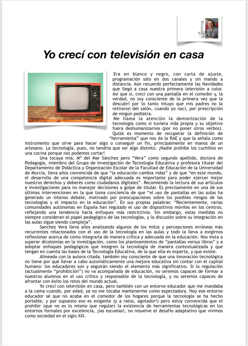 “Yo crecí con televisión en casa”
Mi última columna #Linotipia esta semana que acaban las clases con los alumnos!
👇🏻