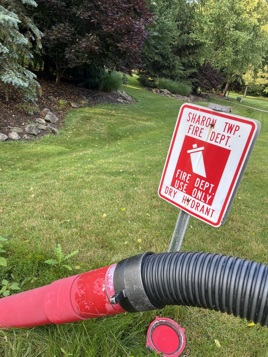 STFD130's tweet image. Thursday night we took advantage of the break in the rain and nice weather and trained on utilizing dry hydrants. Like most rural communities, we do not have fire hydrants in many residential areas, so we utilize ‘fire ponds’ as a water source for fighting fires. #trainhard.