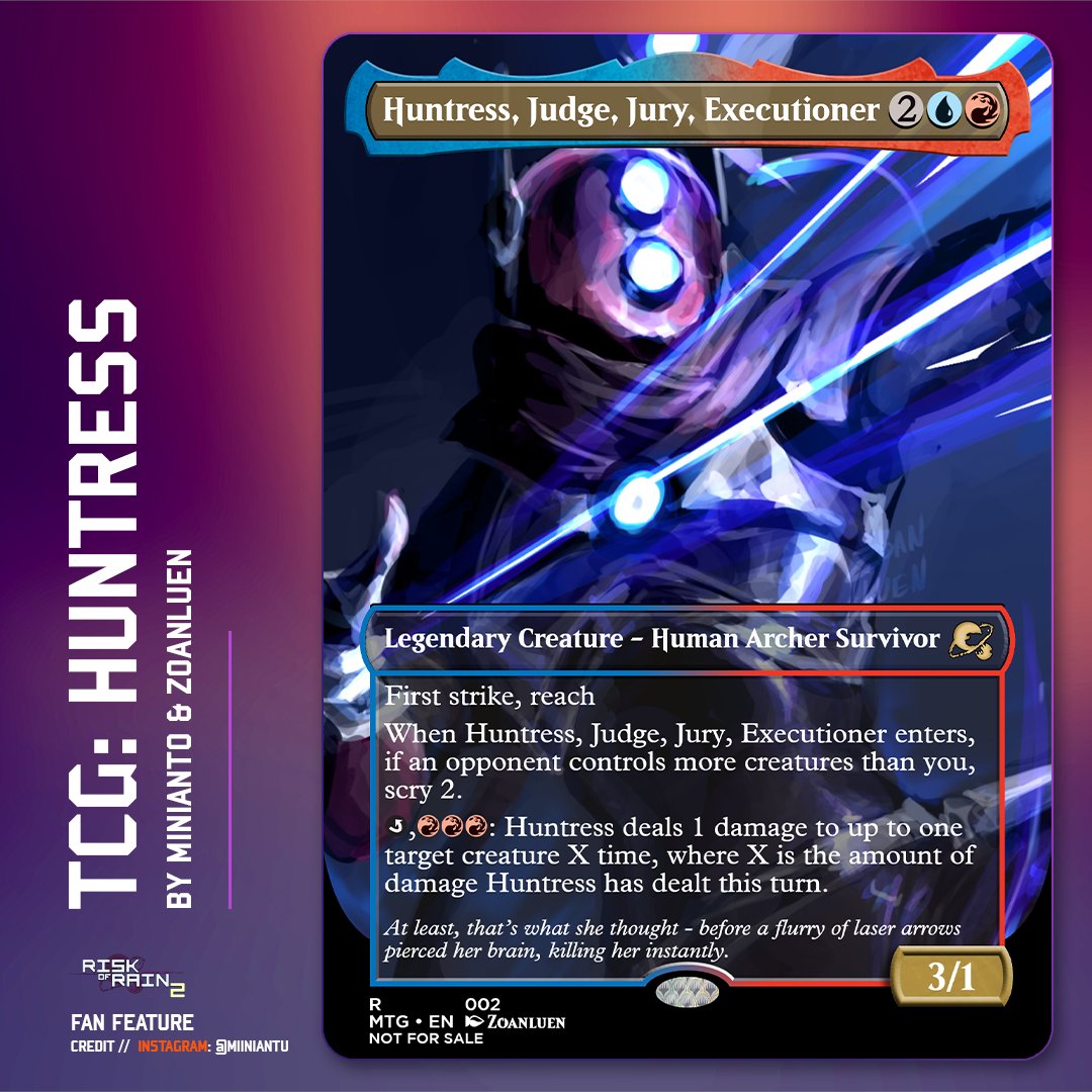 Prepare to build your strongest deck. We're honoured to share these amazing Risk of Rain MTG cards made by community member Minianto and a talented army of artists! 1/6 - Prepare to build your strongest deck. We're honoured to share these amazing Risk of Rain MTG cards made by community member Minianto and a talented army of artists! 1/6 -