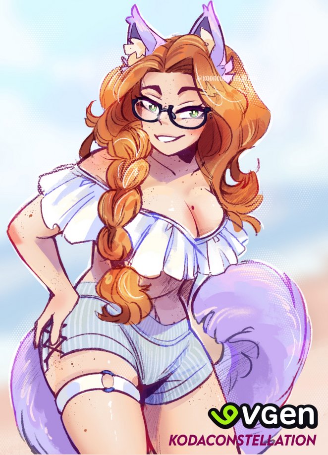 💚☀️💜 Pretty kitty beach time! #VGenComms