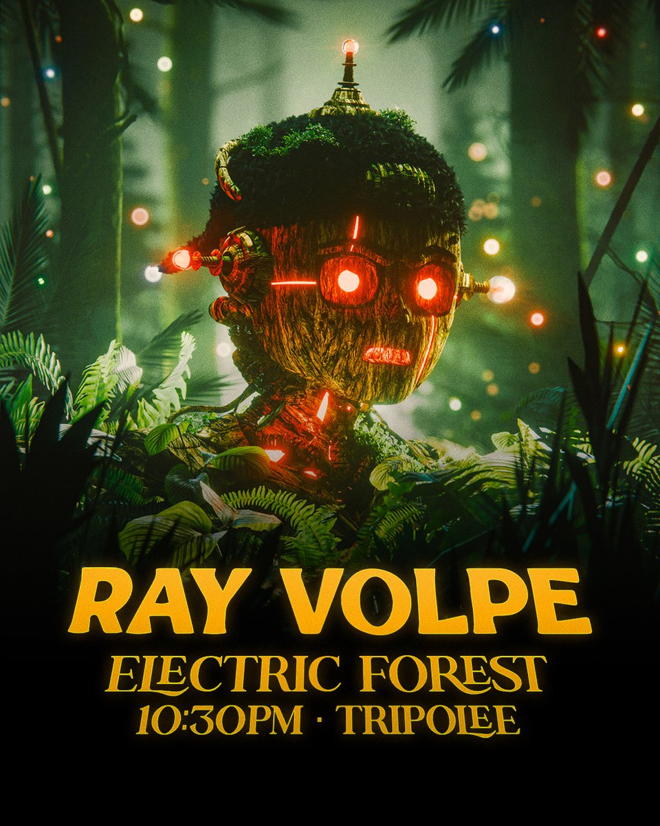 ELECTRIC FOREST ❤️

SEE YOU TONIGHT FOR THE FIRST TIME EVER

10:30PM @ TRIPOLEE 🌳🤖