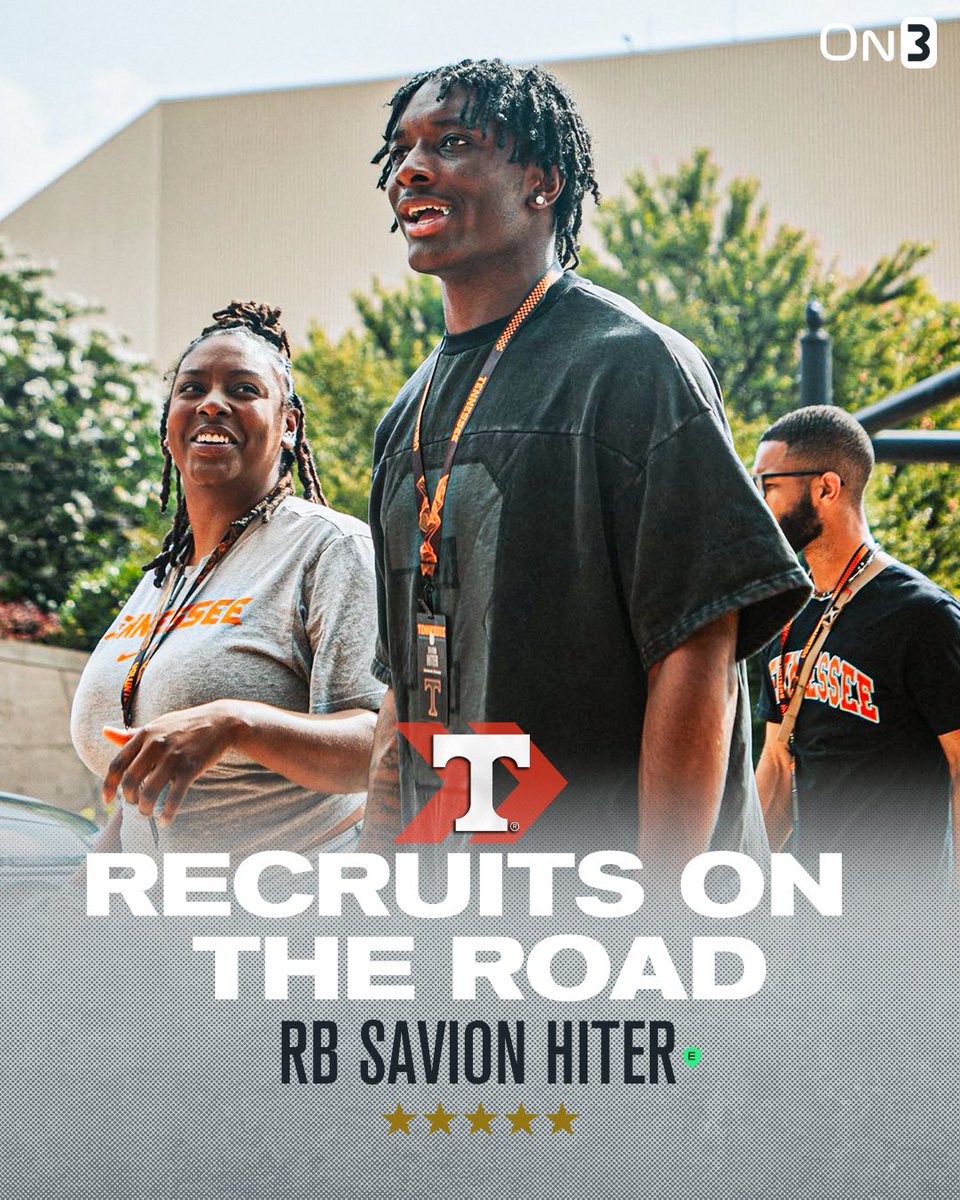 On3 Recruits (@on3recruits) on Twitter photo No. 1 RB Savion Hiter on his official visit to Tennessee🍊
(via <a href="/AustinPriceless/">Austin Price</a>)
on3.com/db/savion-hite… No. 1 RB Savion Hiter on his official visit to Tennessee🍊
(via <a href="/AustinPriceless/">Austin Price</a>)
on3.com/db/savion-hite…