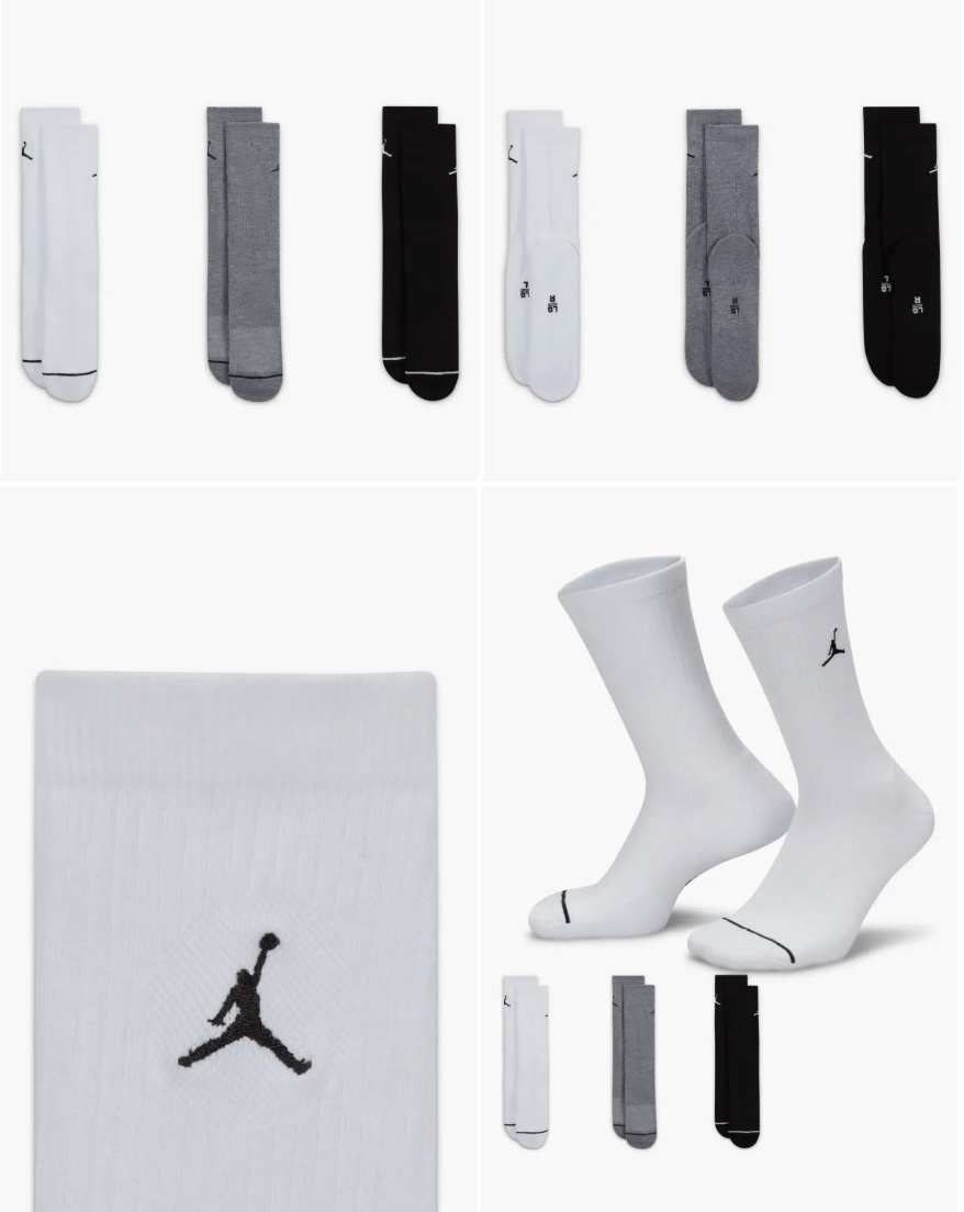 JustFreshKicks's tweet photo. Jordan 3-Pack Performance Crew Socks on sale for $11.70 👀

https://t.co/ixxfJp9fku https://t.co/5w7OCoPUoq