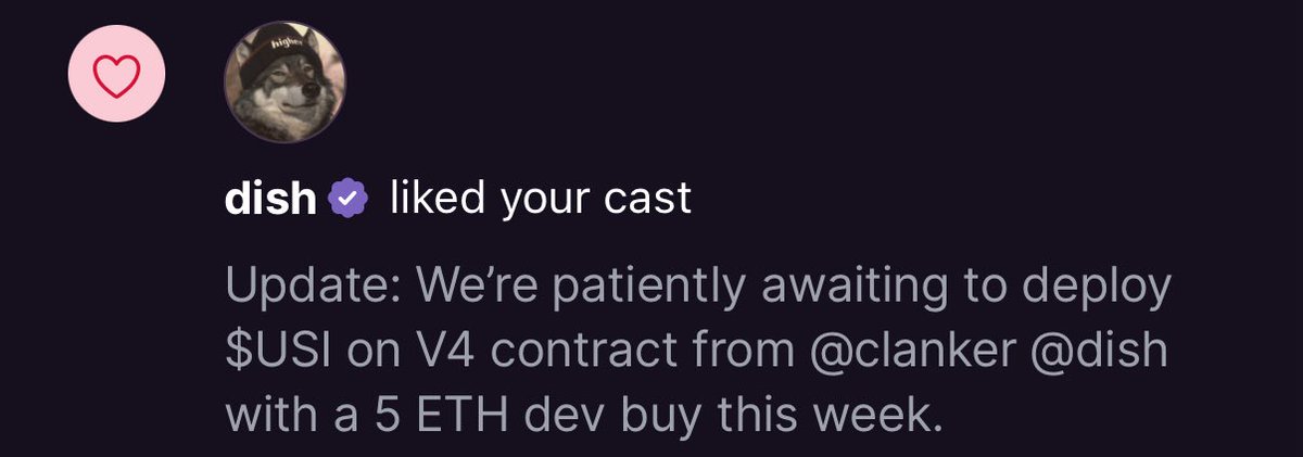 $USI 

Love the support we’re getting in the <a href="/clankeronbase/">clanker</a> ecosystem already <a href="/JackDishman/">dish</a>