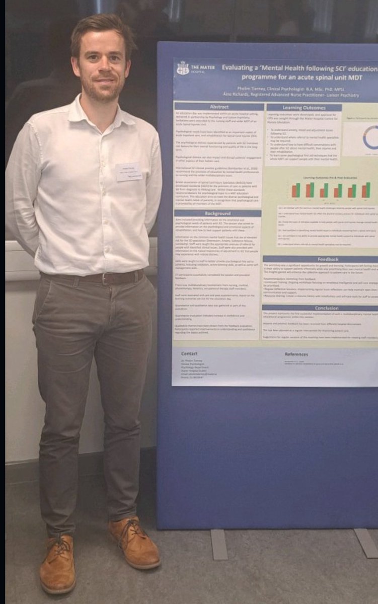 MMUH HSCPs (@materhscps) on Twitter photo One of our psychologists Phelim
presenting his poster at the Spinal Conference in the UK 🙌🏽 #HSCPs <a href="/MaterTrauma/">Mater Hospital Trauma</a> One of our psychologists Phelim
presenting his poster at the Spinal Conference in the UK 🙌🏽 #HSCPs <a href="/MaterTrauma/">Mater Hospital Trauma</a>