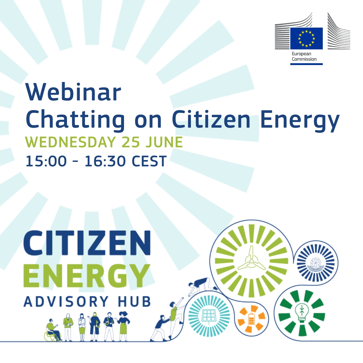 The 1st webinar by the new EC 🇪🇺 initiative #CitizenEnergyHub will take place on 25 June!

Register to explore examples and activities that citizens can engage in to be part of the clean #EnergyTransition ⚡️

🔗 europa.eu/!fyG3W6

<a href="/BPIE_eu/">BPIE Buildings EU</a> <a href="/SolarPowerEU/">SolarPower Europe</a> <a href="/smartEnEU/">smartEn - Smart Energy Europe</a>