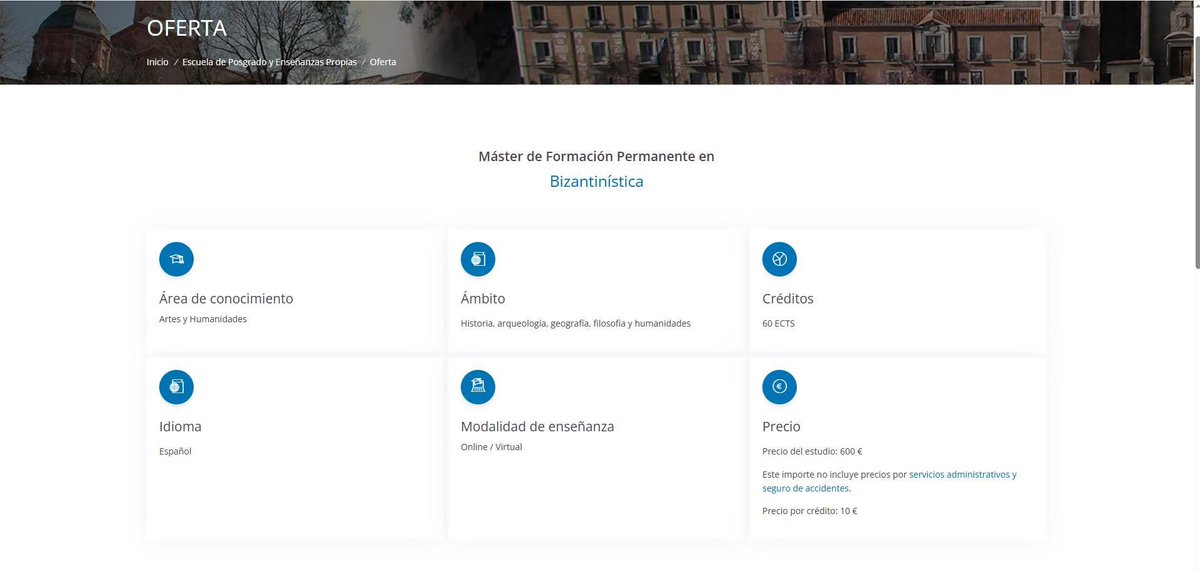 Ya tenemos aquí el PRIMER MÁSTER de ESTUDIOS BIZANTINOS ofertado en España, y seguramente en todo el ámbito de lengua castellana. La Sociedad Española de Bizantinística junto con la <a href="/unicomplutense/">Complutense</a> y la <a href="/UAHes/">Universidad Alcalá</a> se han unido para ofertar algo único.

🧶1/3